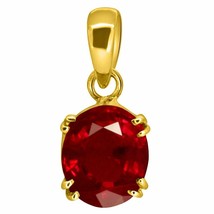 100% Naturel Rubis Rouge Gemme Solide 925 Argent Sterling Pendentif Plaq... - £58.83 GBP