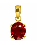 100% Naturel Rubis Rouge Gemme Solide 925 Argent Sterling Pendentif Plaq... - £58.61 GBP