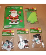 Christmas Foam Table Top Kit &amp; 3 pks Felt Stickers  Santa &amp; 10 Tree Shap... - $123.30 MXN