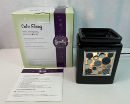 Scentsy Cube Ebony Lamp Wax Warmer Large Full Size w/ Frame - L@@K !! - £11.87 GBP