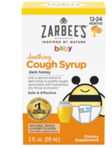 Zarbee&#39;s Baby Soothing Cough Syrup Natural Peach &amp; Honey 2.0Fl OZ - £36.62 GBP