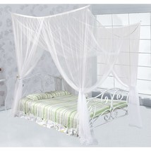 White Mosquito Net Bed Canopy Mesh Netting - size Full Queen King - $2,163.66 MXN