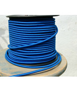 Blue Cloth Covered 3-Wire Round Cord, Vintage Lamps Pendant Lights Antiq... - £1.32 GBP
