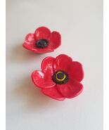 Handmade Clay Poppy Flower Magnets (Set of 2) - $183.46 MXN