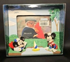 VTG Holson Disney Mickey Minnie Mouse Swimming Hole Hand Painted Photo F... - $24.74