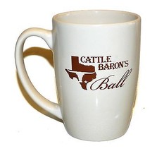 Cattle Baron&#39;s Ball Coffee Latte Mug Reliant Energy NRG Company Texas - £23.64 GBP