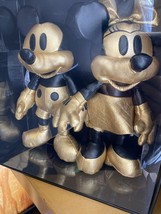 Set in Box 50th Disney World Parks Mickey and Minnie Gold Limited Release Plush - £90.29 GBP