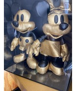 Set in Box 50th Disney World Parks Mickey and Minnie Gold Limited Releas... - £89.92 GBP