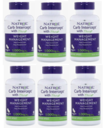 6xNATROL CARB INTERCEPT PHASE 2 WEIGHT MANAGEMENT 60 Caps each/1000mg exp 05/25 - $47.51