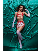 &#39;role Play Naughty Nurse 5 Pc Set Red/white M/l - £33.96 GBP+