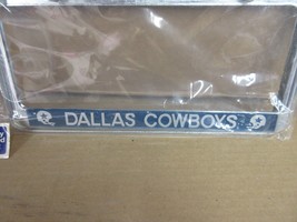 NOS Vintage NFL Dallas Cowboys License Plate Frames Set of 2      B - £50.46 GBP