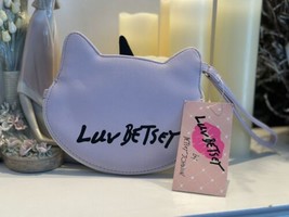 Betsy Johnson Luv Rare Lavender Fly W/MOVABLE Wings Coin PURSE/WRISTLET - Nwt - £14.33 GBP