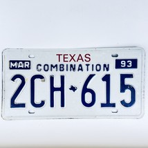 1993 United States Texas Combination Truck License Plate 2CH 615 - £14.88 GBP