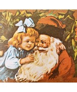Santa Christmas Greeting Postcard Hong Kong Print Vintage Holly Child PC... - $19.99