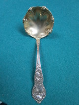 Gorhan? sterling gravy  spoon flowers engraving 4 1/2&quot; [silv] - £58.25 GBP