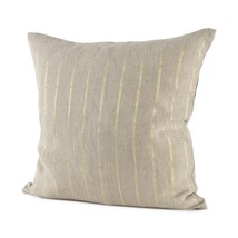 Beige And Gold Striped Pillow Cover - $1,651.66 MXN