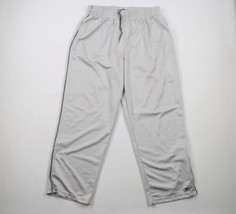 Vintage Reebok Mens 2XL XXL Classic Logo Wide Leg Mesh Sweatpants Pants Silver - £40.88 GBP