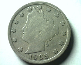 1905 LIBERTY NICKEL GOOD / VERY GOOD G/VG NICE ORIGINAL COIN BOBS COINS ... - $2.25