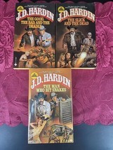 Lot OF 3 Vintage Adult Western Paperbacks J.D. Hardin 1979-80 Excellent Conditio - £22.27 GBP