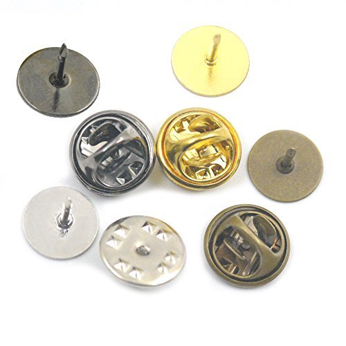 Bluemoona 15 Sets - Brass TIE Tac Tacks Butterfly with Clutch Findings Round Pin