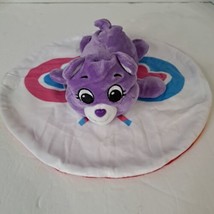 Cutetitos Care Bear 7&quot; Plush Stuffed Animal Toy Share Bear Purple Rainbow  - £10.86 GBP