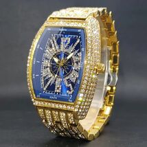 Luxury# Hip Hop Custom Bling Ice Out Men's Watch Iced Simulated Diamond ... - $22.18