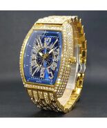Luxury# Hip Hop Custom Bling Ice Out Men's Watch Iced Simulated Diamond ... - $22.18