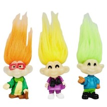 Burger King Kids Club 4&quot; Glow-In-The-Dark Trolls - Snaps, Jaws, &amp; I/Q - 1993 - £7.50 GBP