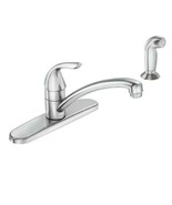 Moen Adler Single-Handle Low Arc Standard Kitchen Faucet with Side Spray... - $1,181.82 MXN