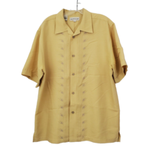 Pronto Uomo Men&#39;s Button Up Short Sleeve Shirt Size Medium Hawaiian Camp... - $11.26