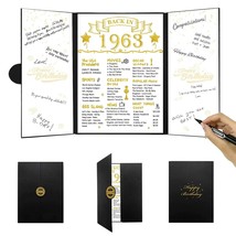 Black Gold 60Th Birthday Alternative Signature Card Back In 1963 Sign Certificat - £15.97 GBP