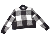 Forever21 Women&#39;s Black &amp; White Checkered Knit Sweater Size Small Cozy P... - $11.34