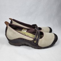 Merrell Plaza Bandeau Dark Taupe Wedge Heel Mary Jane Shoes Size 9.5M/EUR 40.5 - £20.01 GBP