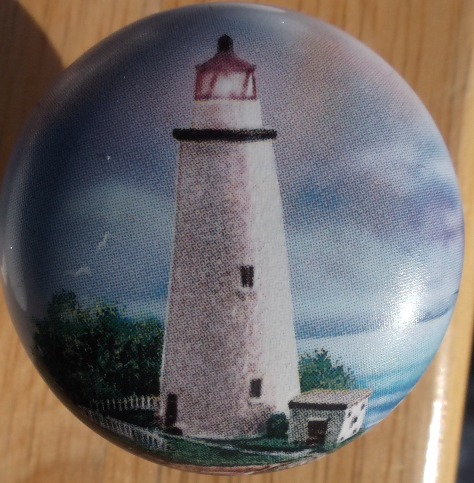 Ceramic knob Light House Lighthouse Ocracoke NC - $4.55