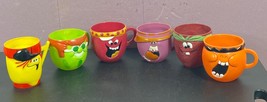 Funny Face Mug Lot of 6 Vintage Way Out Watermelon Pillsbury 1969-74 Lefty Olly - £42.57 GBP