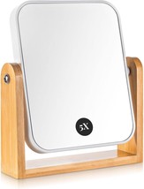 Magnifying Makeup Mirror Bamboo, 1X 5X Double Sided Mirror With Magnification, - £27.03 GBP