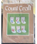 Vintage Cross Stitch Petite Christmas Stockings Kit Count Craft Makes 6 - £12.43 GBP