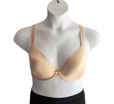 M &amp; S Lingerie Plunge Bra Underwire Lightly Padded Size US 34DD Nude Sha... - $14.94
