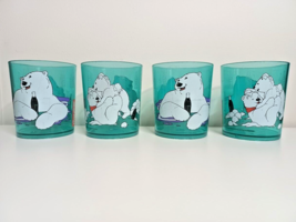 VTG 1995 Coke Coca Cola Cups (Plastic) Zak Designs Polar Bears 12oz Cups (four) - £10.83 GBP