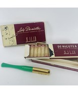 Alfred Dunhill Lady Denicotea Green Crystal Filter Cigarette Holder Kit VTG - £31.69 GBP