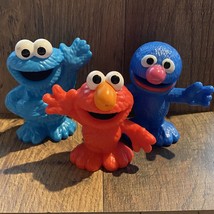 Sesame Street Workshop Elmo Cookie Monster Grover 3” PLAYSKOOL - £8.67 GBP