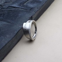 Süß Ethnisch Stil Echt 925 Sterlingsilber Weiß Cz Damen Ring - £17.03 GBP