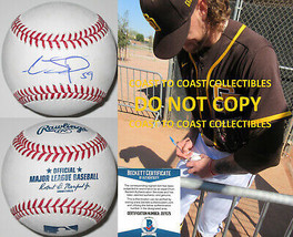 Chris Paddack San Diego Padres autographed MLB baseball exact proof Beck... - $118.79
