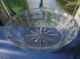 Crystal Oval Centerpiece/Round Fruit Bowl Optic Paneled Compatible with Star Bas - $74.47+