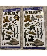 NIP EK Success Sticko Stickers ARMY USA Military Theme Scrapbooking 2 Pa... - $13.73 CAD