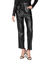 Paige Women&#39;s Kina Faux Leather Straight Pants Size 4 B4HP 28x28 - £70.32 GBP