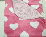 Garanimals Baby Blanket Hearts Sherpa Pink White Security Lovey soft plu... - $32.00