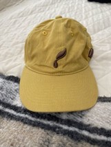 Mustard Yellow Young Living Essential oils branded embroidery hat Brown Oil Drop - $9.49