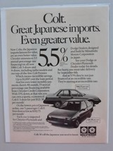 Chrysler Motors 1986 Colt Premier Japanese Import Car Vintage Magazine P... - $13.80 CAD