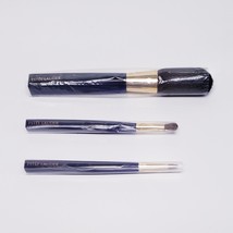 Estee Lauder 3 Pc Blush~Eyeshadow~Lip Brush Cobalt Makeup Brush Set - Bl... - $15.10